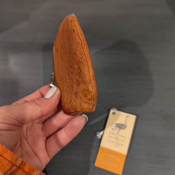 Vintage ostrich leather coin purse - Picture 7 of 11